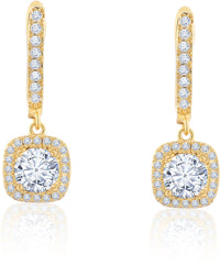 Square cut Drop Earrings|Gifts for Girlfriend|Gift for Women & Girls|