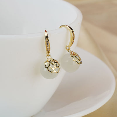 Gold Pearl Stud Earrings|Gifts for Girlfriend|Gift for Women & Girls| - Second Image