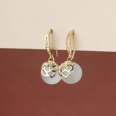 Gold Pearl Stud Earrings|Gifts for Girlfriend|Gift for Women & Girls|