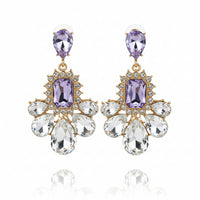 Purple Round Cut Drop Earrings|Gifts for Girlfriend|Gift for Women & Girls|