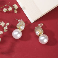 Korean Silver Pearl Elegant Stud Earrings|Anti Tarnish|Gift for Women Girls|