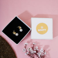 Korean Silver Pearl Elegant Stud Earrings|Anti Tarnish|Gift for Women Girls|