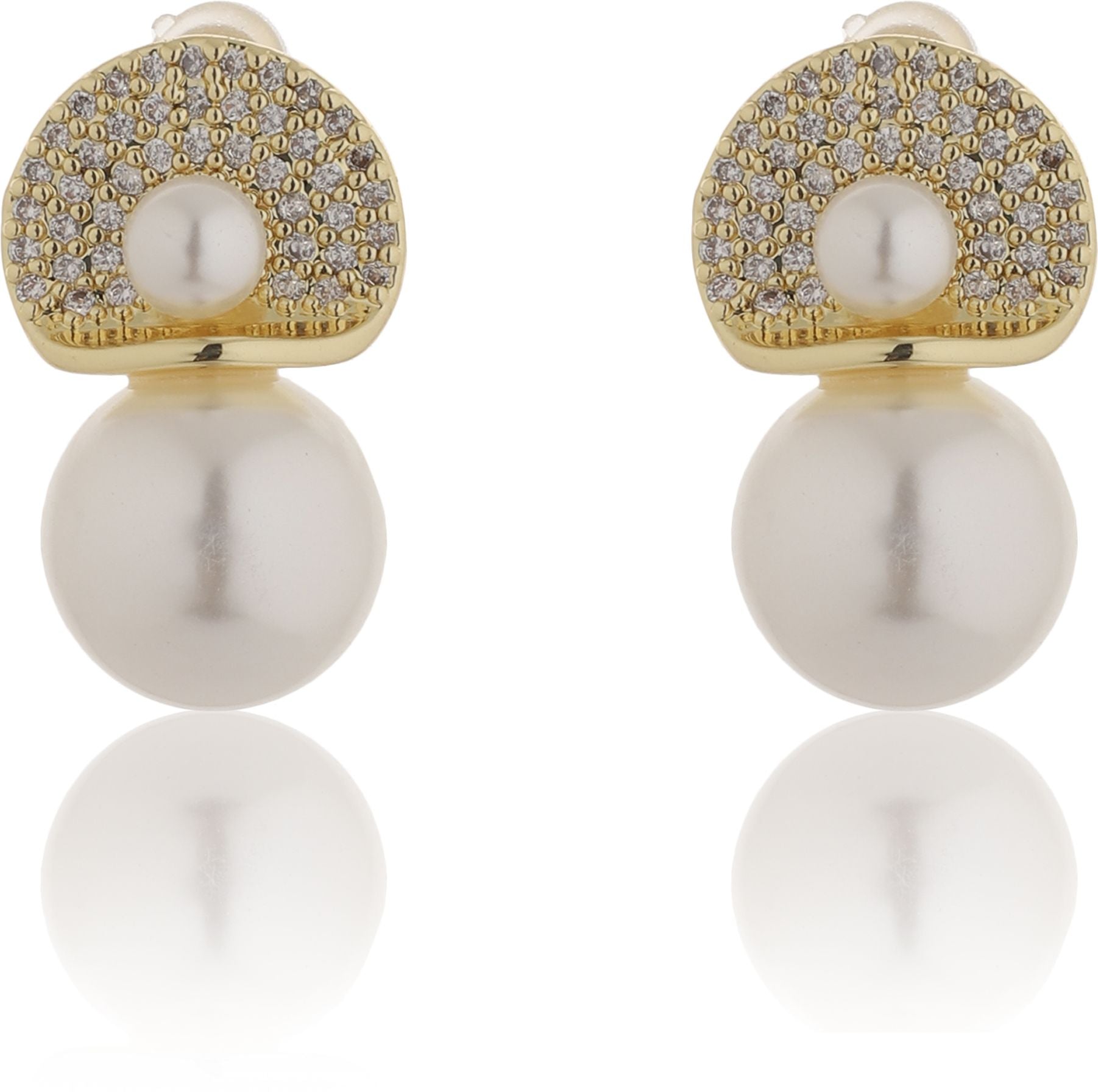 Korean Silver Pearl Elegant Stud Earrings|Anti Tarnish|Gift for Women Girls|