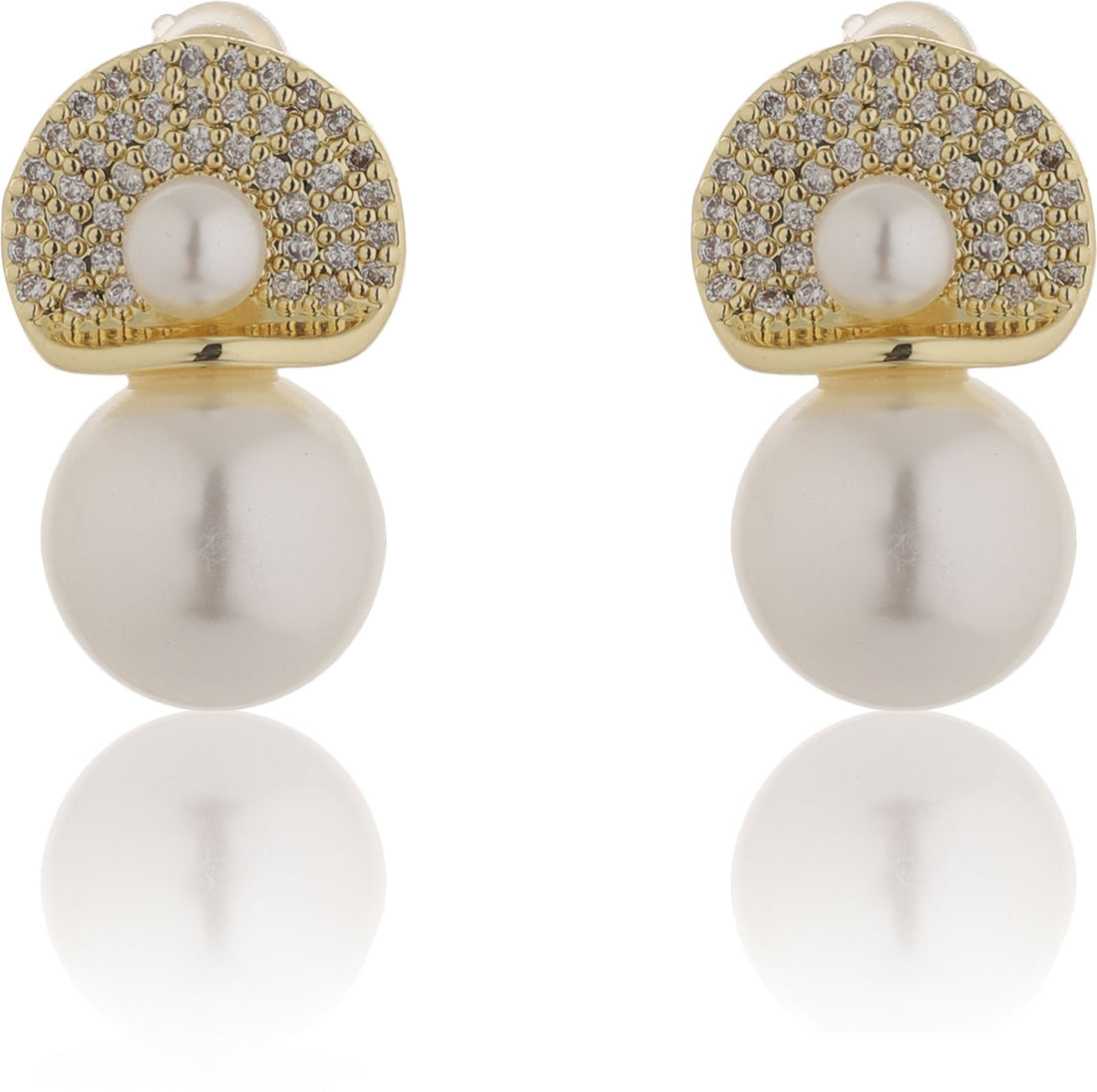 Korean Silver Pearl Elegant Stud Earrings|Anti Tarnish|Gift for Women Girls|