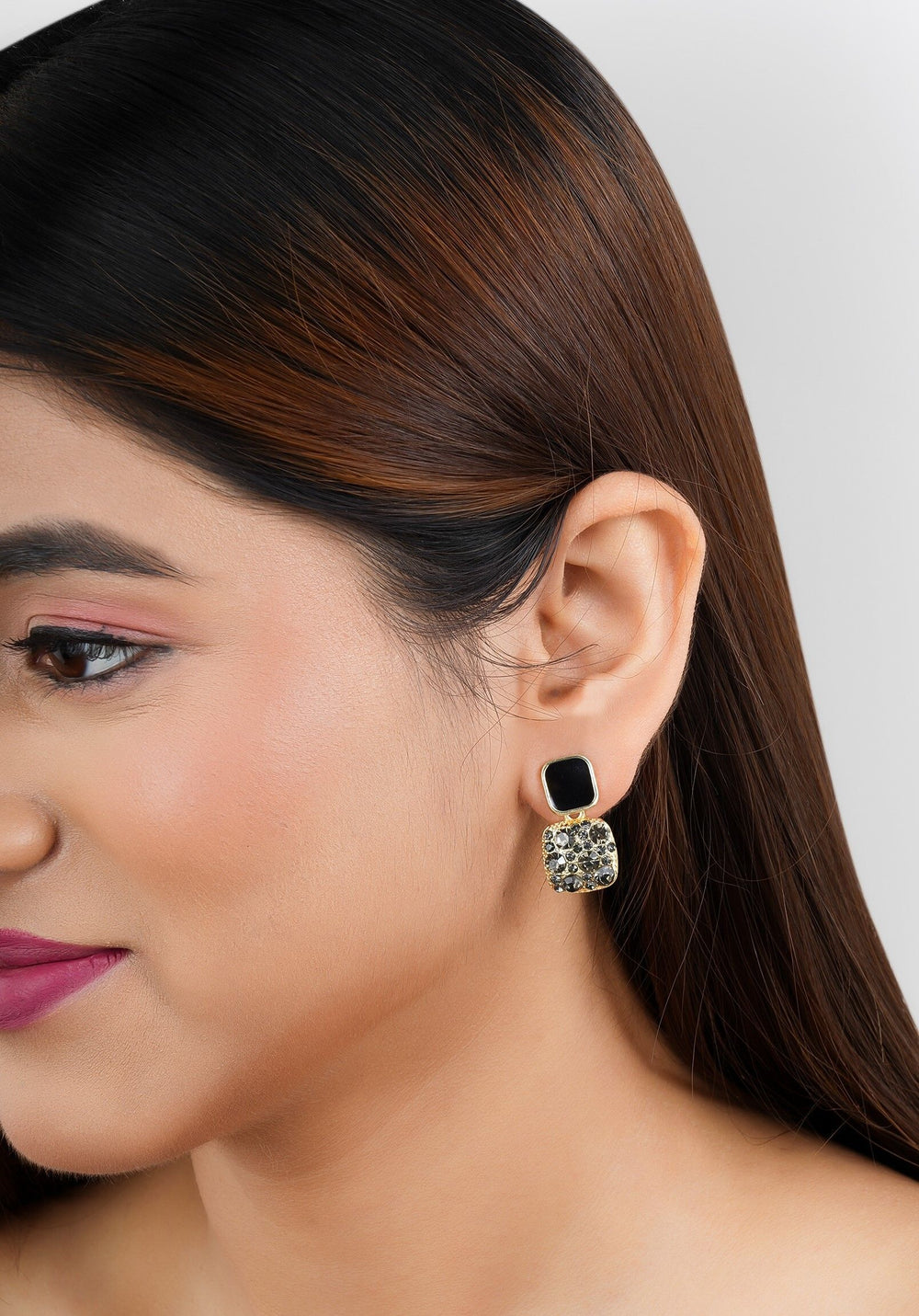 Square Cut Stud Earrings|Gifts for Girlfriend|Gift for Women & Girls|