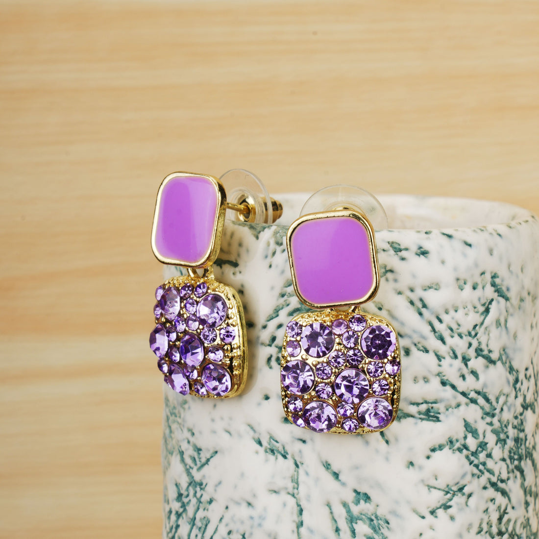 Square Cut Stud Earrings|Gifts for Girlfriend|Gift for Women & Girls|