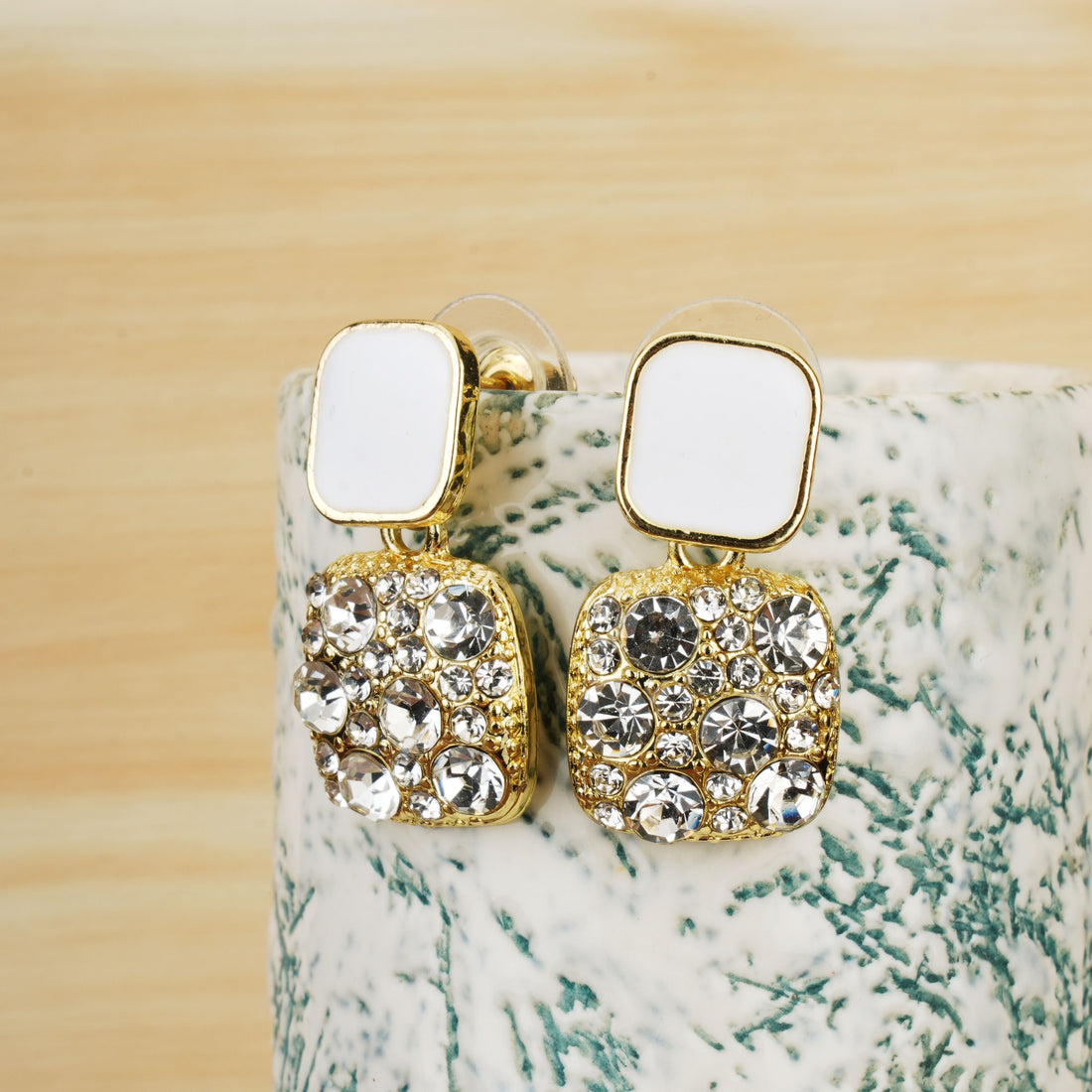 Square Cut Stud Earrings|Gifts for Girlfriend|Gift for Women & Girls|