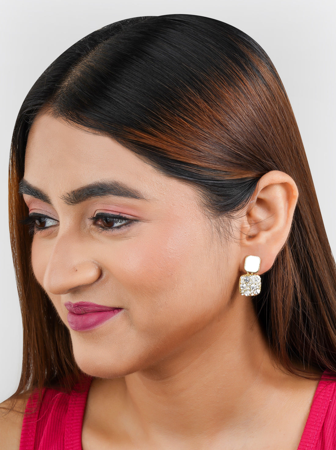 Square Cut Stud Earrings|Gifts for Girlfriend|Gift for Women & Girls|