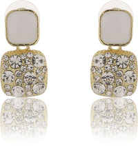 Square Cut Stud Earrings|Gifts for Girlfriend|Gift for Women & Girls|