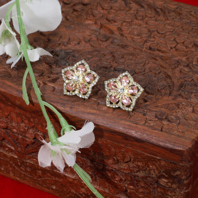Gold Flower Stud Earrings|Gifts for Girlfriend|Gift for Women & Girls|