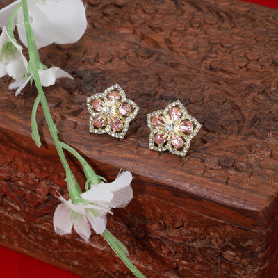 Gold Flower Stud Earrings|Gifts for Girlfriend|Gift for Women & Girls|