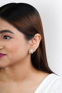 Gold Flower Stud Earrings|Gifts for Girlfriend|Gift for Women & Girls|