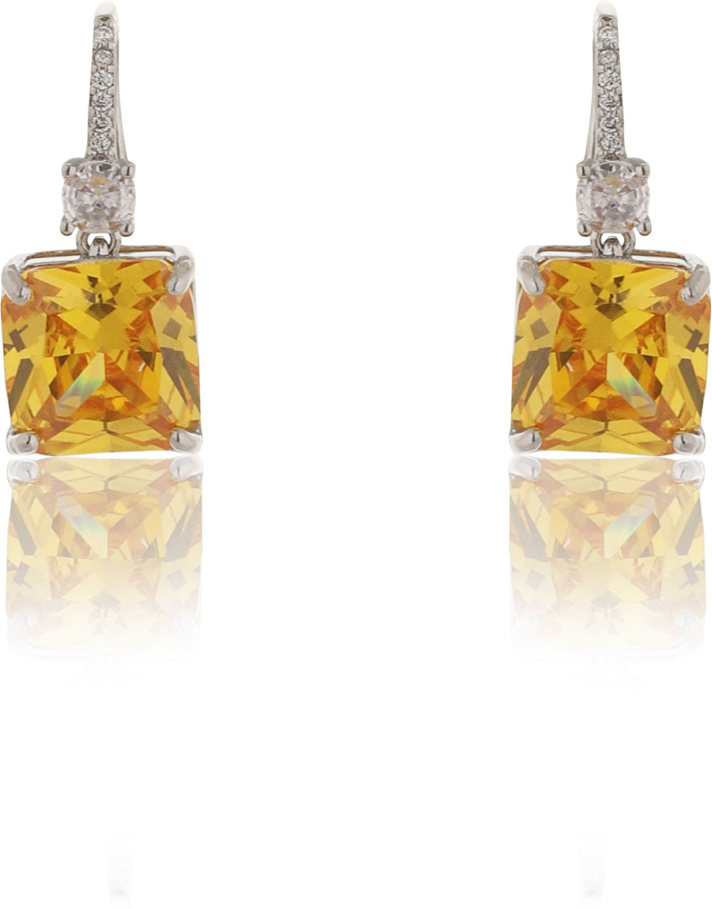 Yellow square shaped Stud Earrings|Gifts for Girlfriend|Gift for Women & Girls|