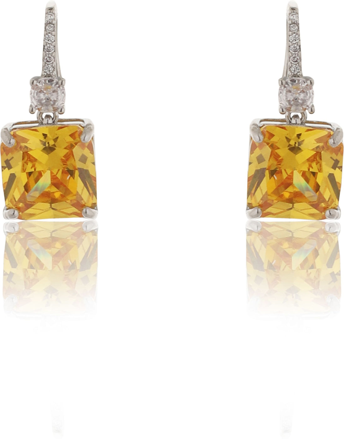 Yellow square shaped Stud Earrings|Gifts for Girlfriend|Gift for Women & Girls|