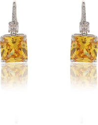 Yellow square shaped Stud Earrings|Gifts for Girlfriend|Gift for Women & Girls|