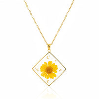 Dried Real Flower Resin Pendant chain for girls | Anniversary Gift