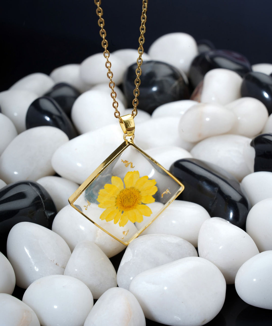 Dried Yellow Sunflower Real Flower Pendant chain for girls|Anniversary Gift|