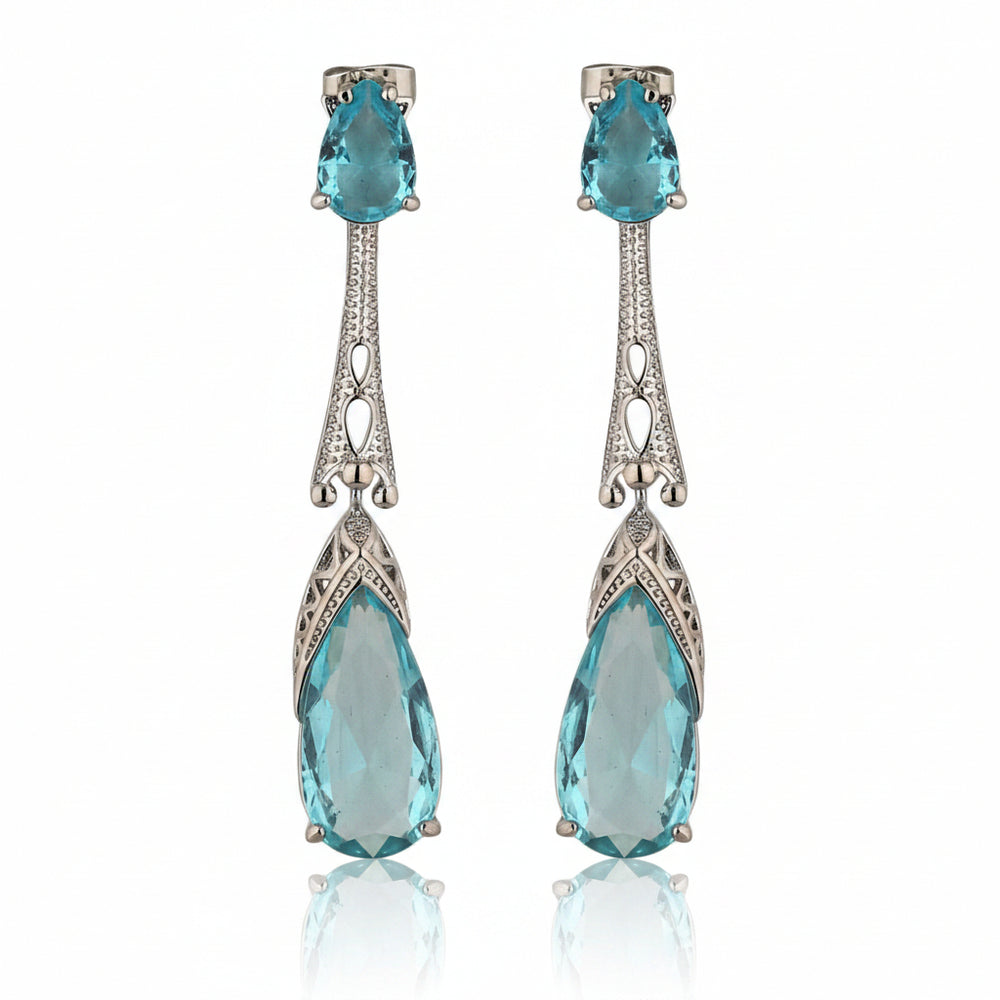 Sapphire Crystal Water Drop Earrings|Gifts for Girlfriend|Gift for Women Girls|
