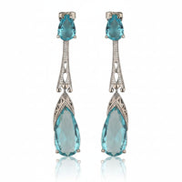 Sapphire Crystal Water Drop Earrings|Gifts for Girlfriend|Gift for Women Girls|