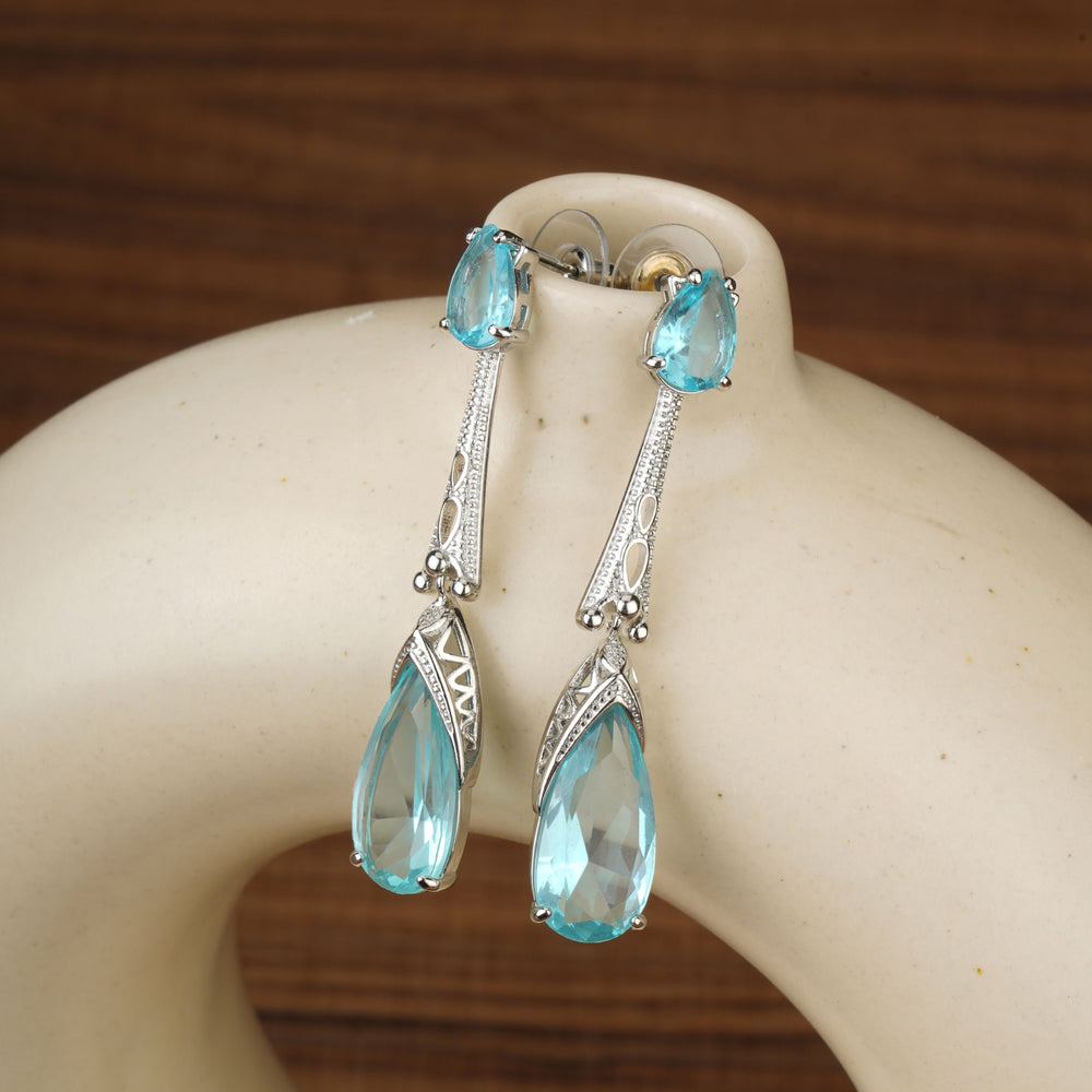 Sapphire Crystal Water Drop Earrings|Gifts for Girlfriend|Gift for Women Girls|