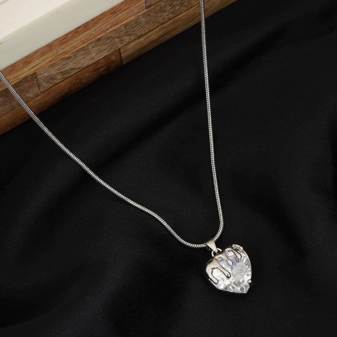 Pink Heart Pendant Chain for Girls|Valentine's day gifts| Stylish Delicate Chain