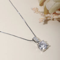 Classical Silver Crystal Pendant chain for women girls| Valentine's day Gift