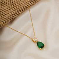 Elegant Anti Tarnish Stone Pendant Chain – Perfect Valentine's Day Gift for Girls & Women.