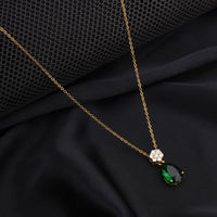 Elegant Anti Tarnish Stone Pendant Chain – Perfect Valentine's Day Gift for Girls & Women.