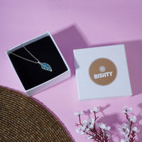 Blue Leaf Pendant for girls women | Anniversary Gift| Valentine's day Gift