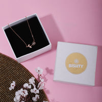 Rose Pendant Chain for Girls Women|Silver Plated|Anniversary Gift|