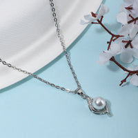 Silver Pearl pendant chain for women girls | Birthday Gift | Anniversary Gift |
