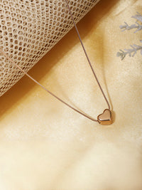 Rose Gold heart shaped pendant chain for Girls Women