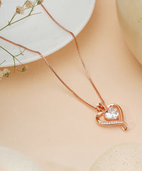 Rose Gold Heart Anti Tarnish Anti Allergic chain girls women