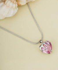 Pink Heart Pendant Chain for Girls|Valentine's day gifts| Stylish Delicate Chain